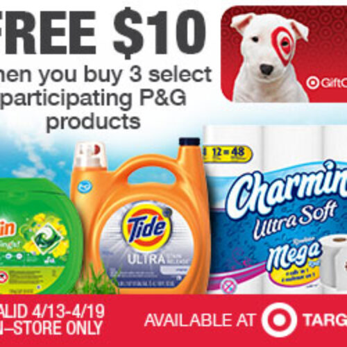 Target: Free $10 Gift Card When You Buy (3) Select P&G Products!